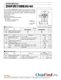 Datasheet DWR70BB30 manufacturer SanRex